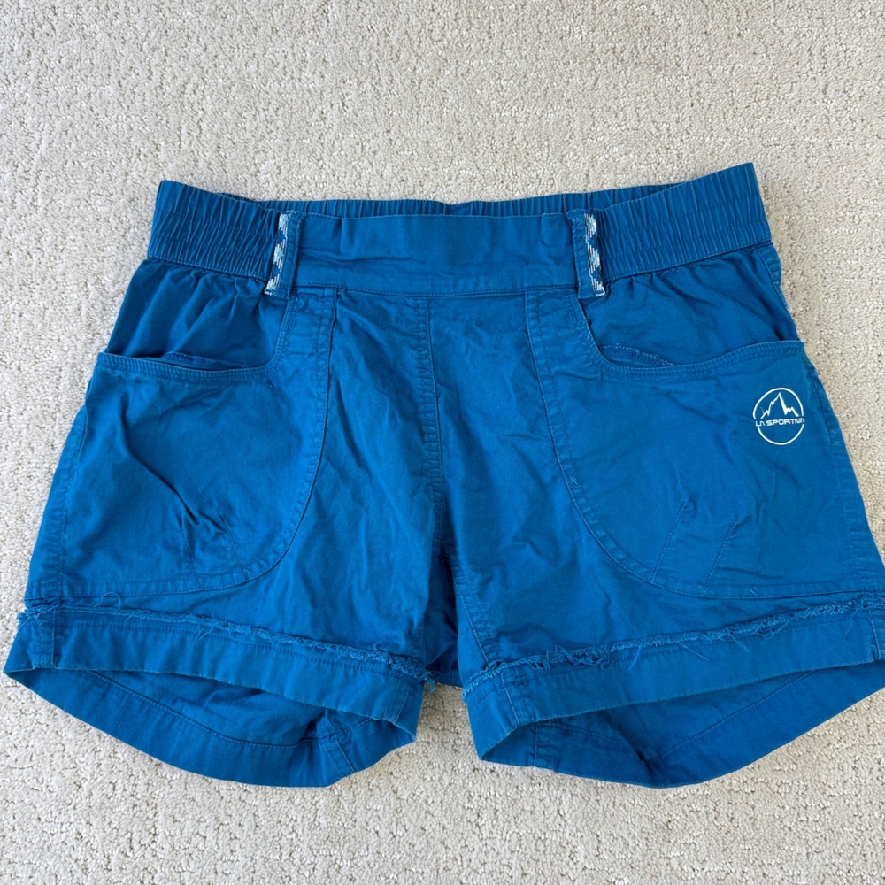 La Sportiva Escape Short Womens Size M Blue Stretch Climbing Hiking Shorts